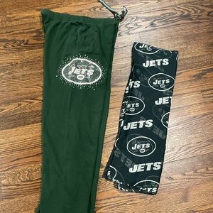 New York Jets Boyfriend Sweat Pants Size Small and Infinity Scarf